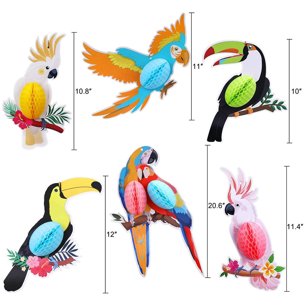 C2 6pcs/Set Tropical Paper Hanging Parrot Decorations for Summer Party Garden Birthday Wedding Window Decor
C2 6pcs/Set Tropical Paper Hanging Parrot Decorations for Summer Party Garden Birthday Wedding Window Decor