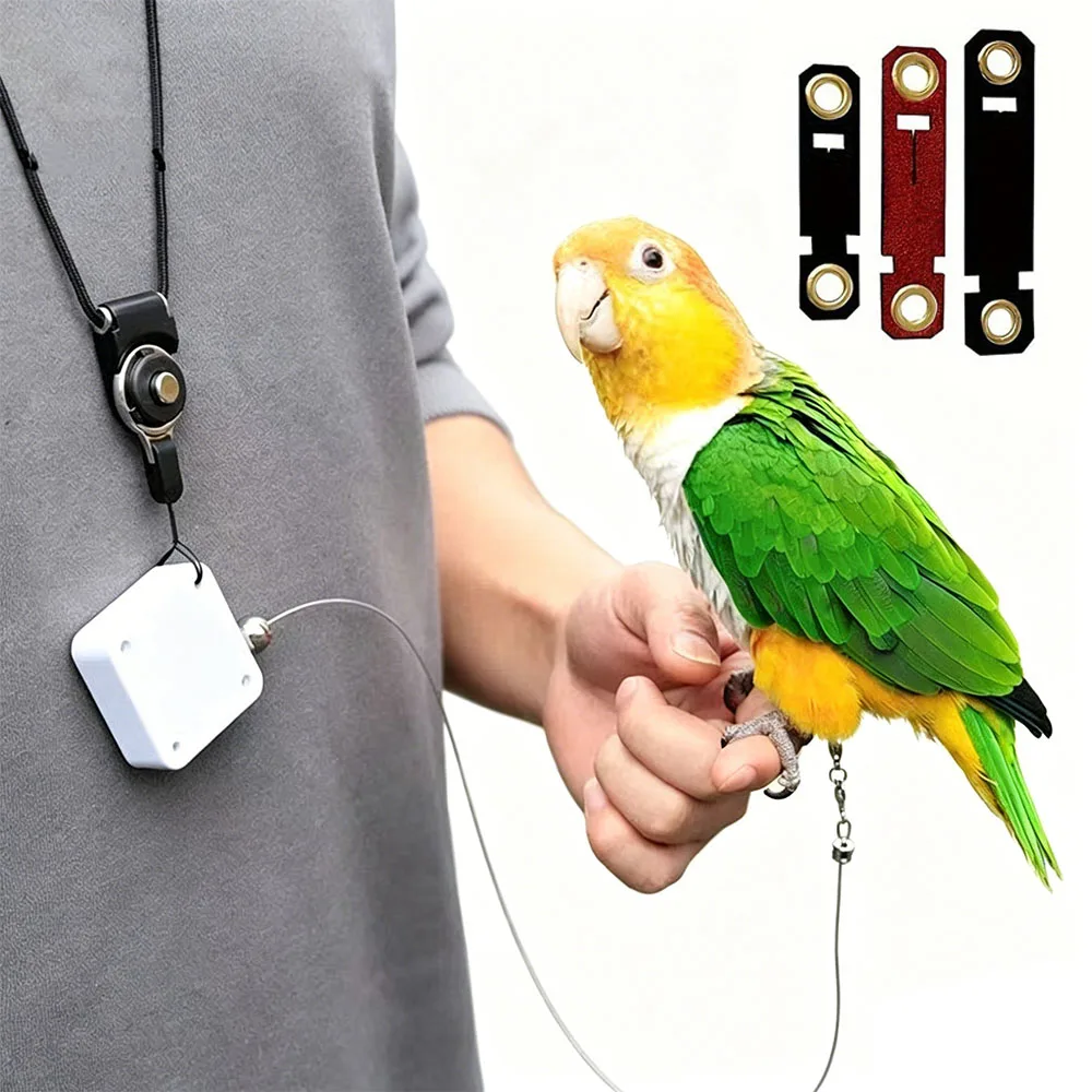 Bird Leash, Retractable Anti Bite Parrot Harness, 3 Different Sizes of Foot Ring, Parrot Flying Rope for Birds Outdoor Training
Bird Leash, Retractable Anti Bite Parrot Harness, 3 Different Sizes of Foot Ring, Parrot Flying Rope for Birds Outdoor Training