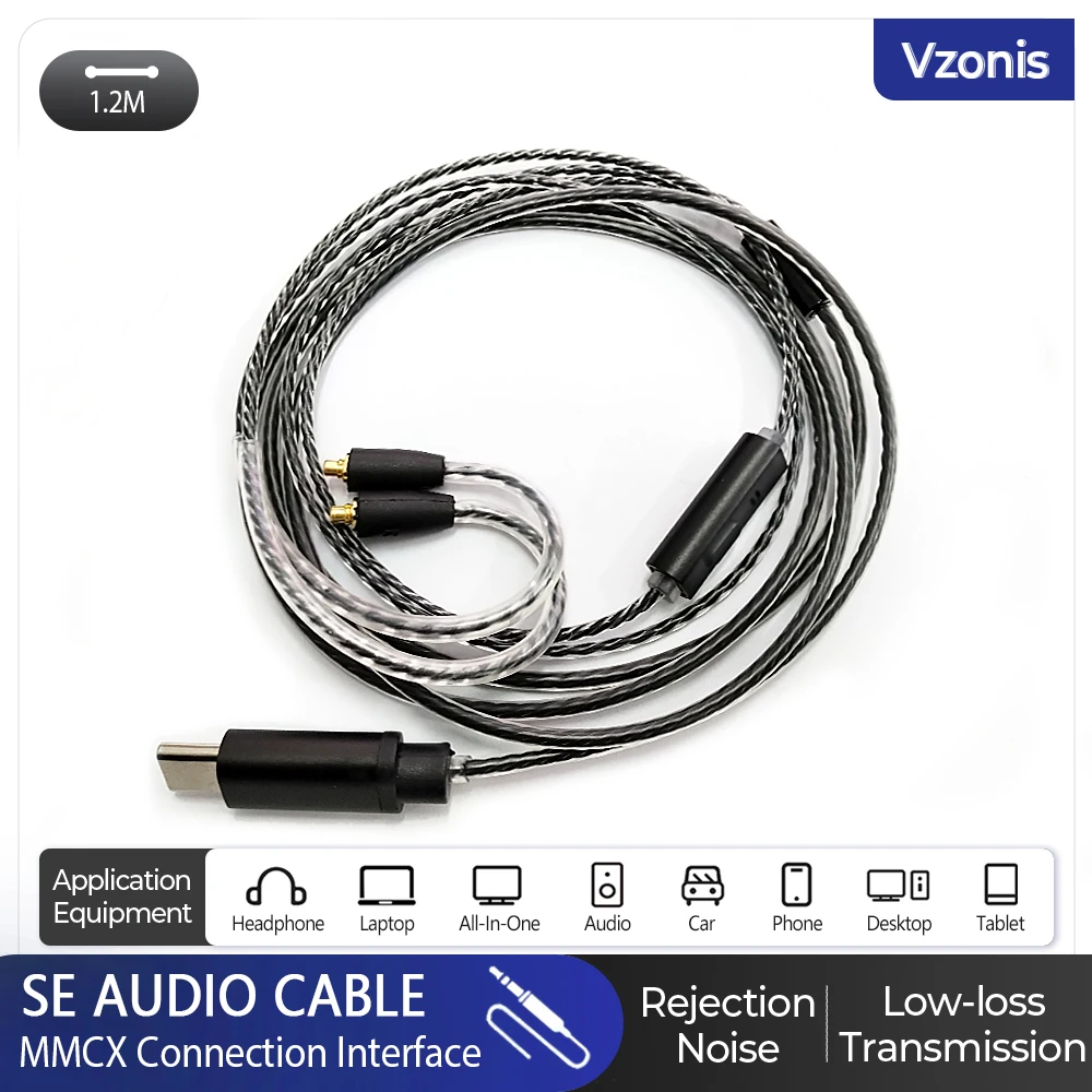 USB type-C to MMCX Headphone Upgrade Cable Replacement Cable with Inline Mic Control for SHURE SE215 SE315 SE425 SE535
USB type-C to MMCX Headphone Upgrade Cable Replacement Cable with Inline Mic Control for SHURE SE215 SE315 SE425 SE535
