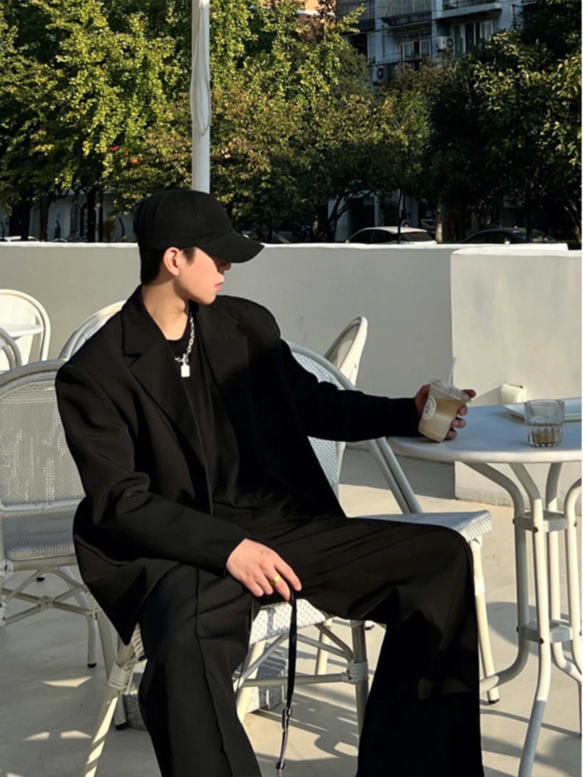 Bla Suit Jaet, мужской повседневный однобортный жилет, топ Cold Desires, верхняя одежда с подкладкой на плечах, модная уличная одежда
Bla Suit Jaet, мужской повседневный однобортный жилет, топ Cold Desires, верхняя одежда с подкладкой на плечах, модная уличная одежда