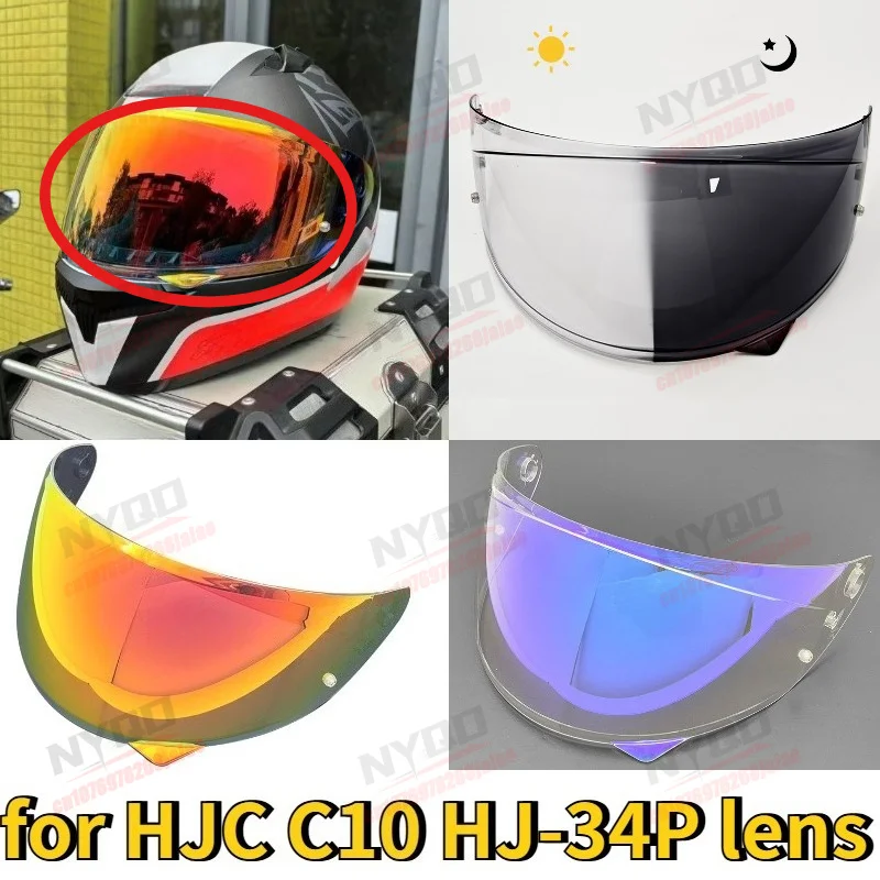 New Motorcycle Helmet Sun Visor High-definition Windproof and Sun Protection Color Suitable for HJC C10 Helmet Lens HJ-34P
New Motorcycle Helmet Sun Visor High-definition Windproof and Sun Protection Color Suitable for HJC C10 Helmet Lens HJ-34P