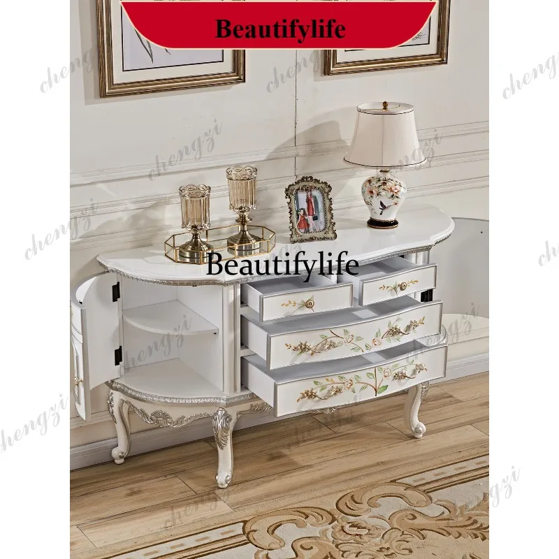 YL European solid wood carving flower dining side cabinet French retro living room locker storage chest cabinet
YL European solid wood carving flower dining side cabinet French retro living room locker storage chest cabinet