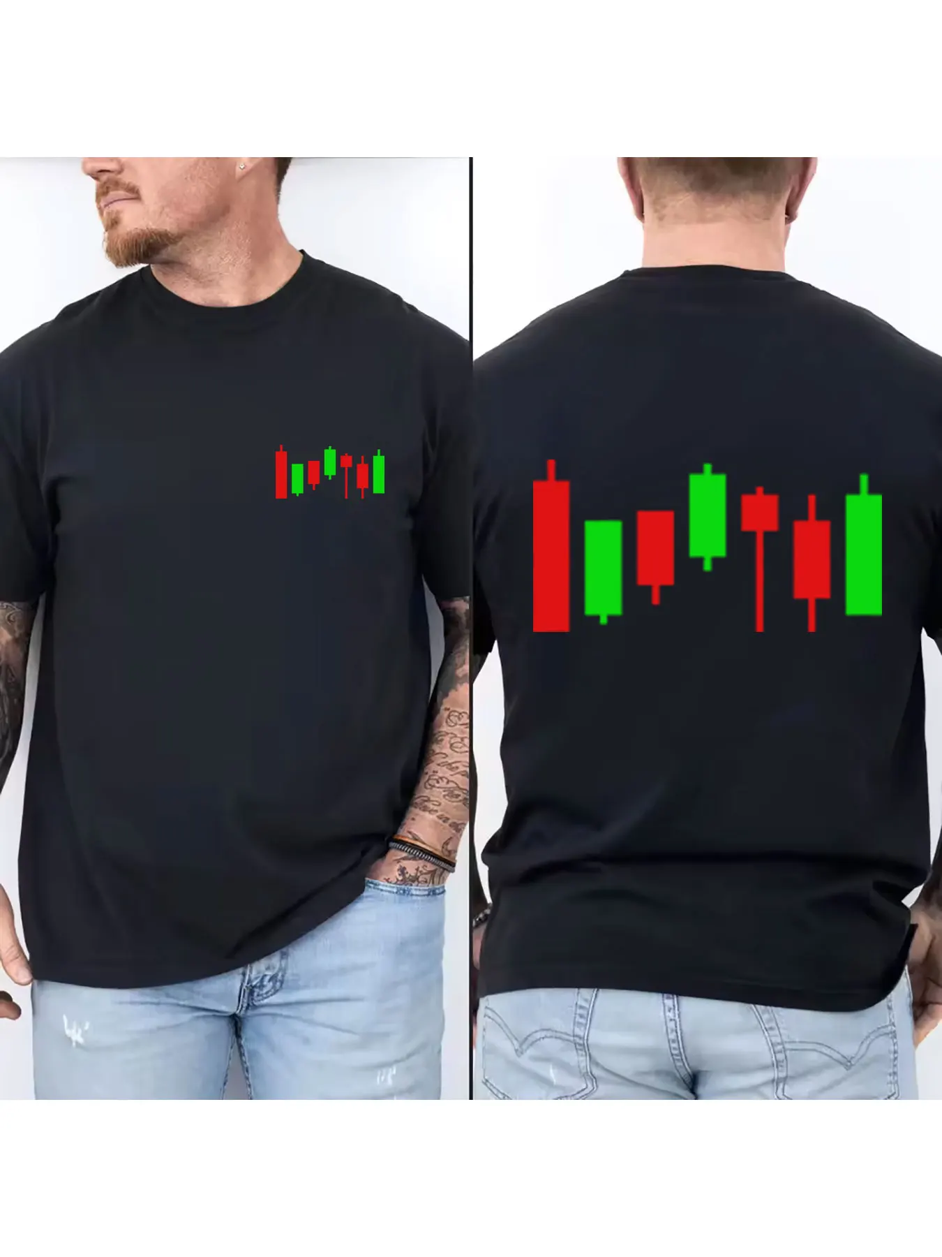 Men's Pure Cotton Short Sleeve T Shirt with Candlestick Chart Print Casual Breathable Crew Neck Tee for Stock Market Enthusiasts
Men's Pure Cotton Short Sleeve T Shirt with Candlestick Chart Print Casual Breathable Crew Neck Tee for Stock Market Enthusiasts