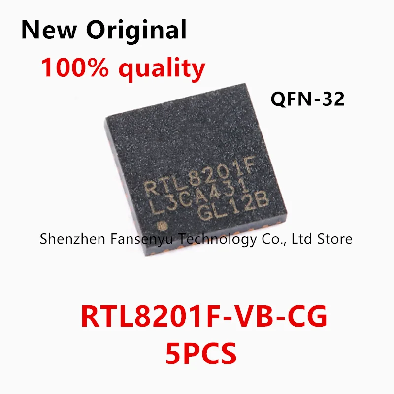 5PCS 100% New RTL8201F RTL8201F-VB-CG QFN-32 Chipset
5PCS 100% New RTL8201F RTL8201F-VB-CG QFN-32 Chipset