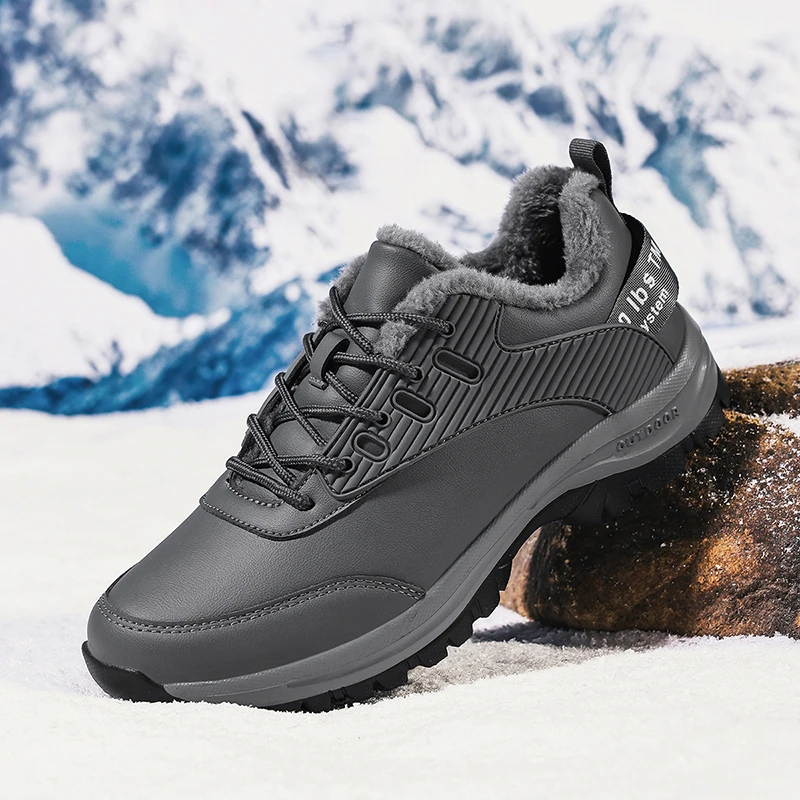 Winter Shoes for Men PU Leather Waterproof Warm Snow Ankle Boots Women's Non-slip Outdoor Hiking Boots Lace Up Casual Work Boots
Winter Shoes for Men PU Leather Waterproof Warm Snow Ankle Boots Women's Non-slip Outdoor Hiking Boots Lace Up Casual Work Boots