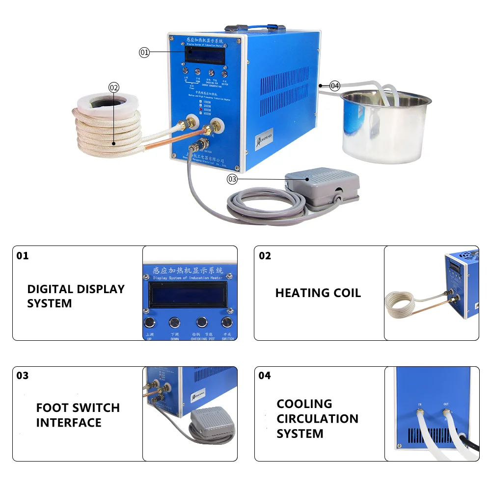 High-frequency Induction Heating Machine Induction Heater Silver Gold Metal Melting Furnace Melter Melting Tool 220V
High-frequency Induction Heating Machine Induction Heater Silver Gold Metal Melting Furnace Melter Melting Tool 220V