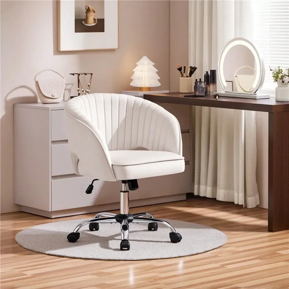 360° Swivel Rolling Vanity Chair Tufted Barrel Back Velvet Height Adjustable Sloped Armrests Rocking Chair Home Office Bedroom
360° Swivel Rolling Vanity Chair Tufted Barrel Back Velvet Height Adjustable Sloped Armrests Rocking Chair Home Office Bedroom