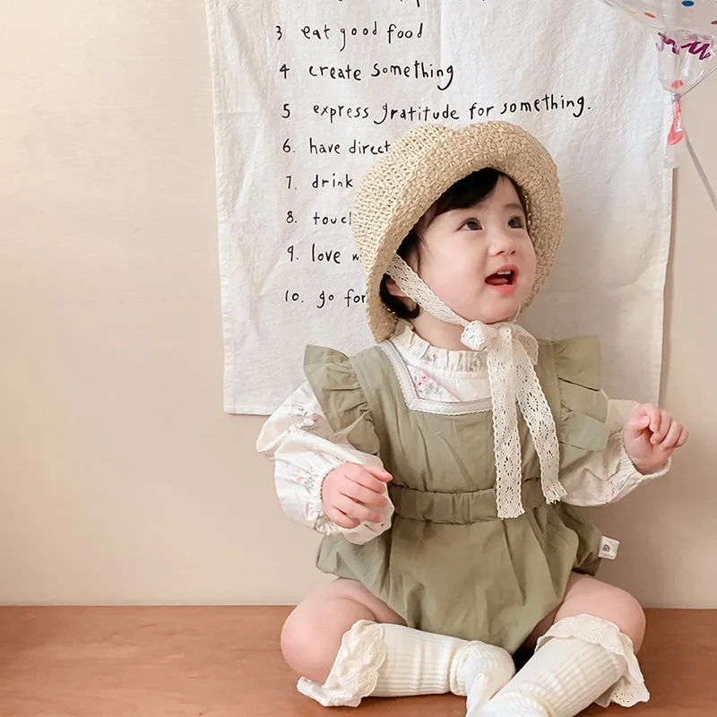 Babys Sets Korean Autumn Baby Jumpsuits Sweet Clothes Newborn Fragmented Flowers T-shirt Two Piece Square Collar
Babys Sets Korean Autumn Baby Jumpsuits Sweet Clothes Newborn Fragmented Flowers T-shirt Two Piece Square Collar