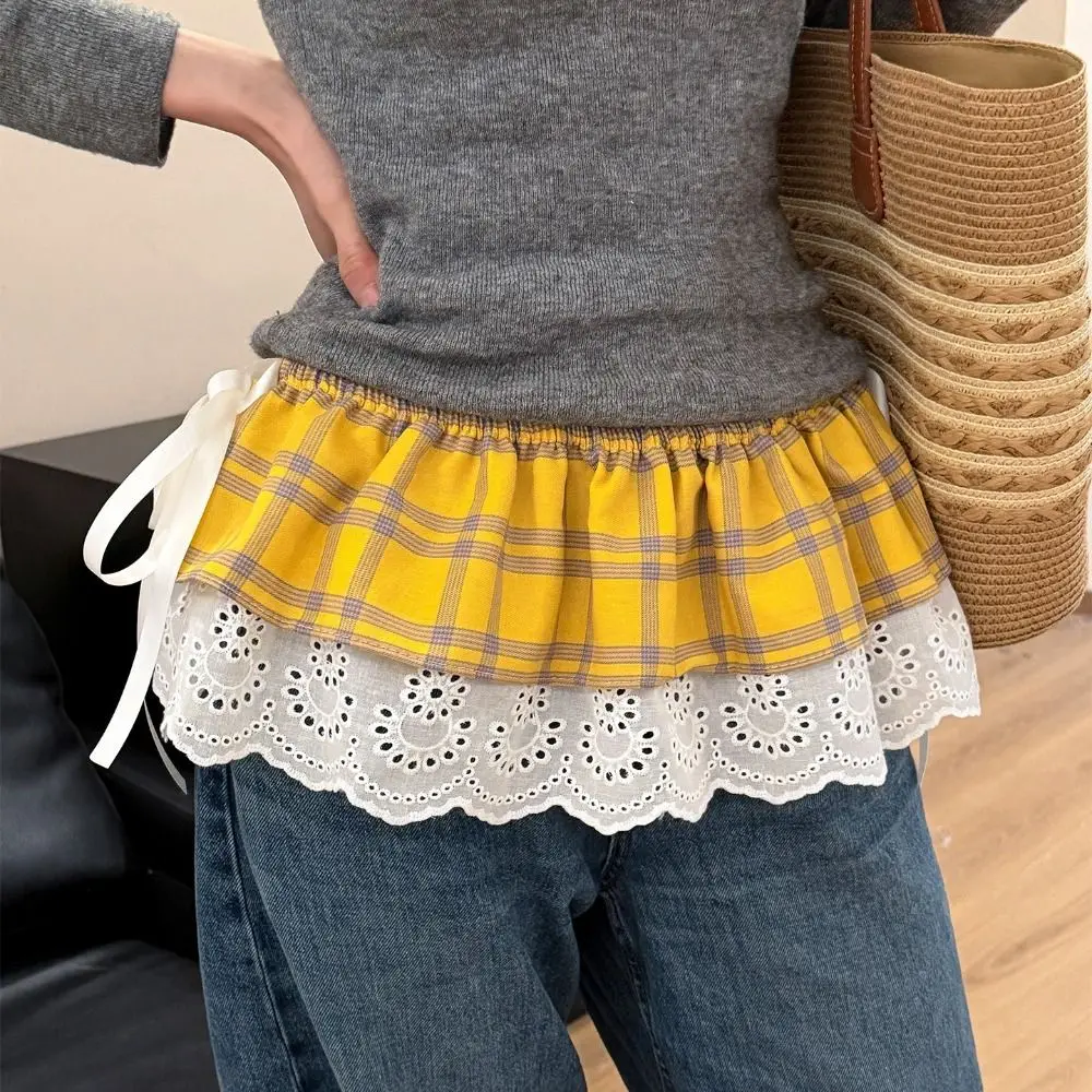 Sweet Balletcore Plaid Fart Curtain Lace Up White Lace Mini Skirts Y2k Stacked Ruffle Short Skirts Girl
Sweet Balletcore Plaid Fart Curtain Lace Up White Lace Mini Skirts Y2k Stacked Ruffle Short Skirts Girl