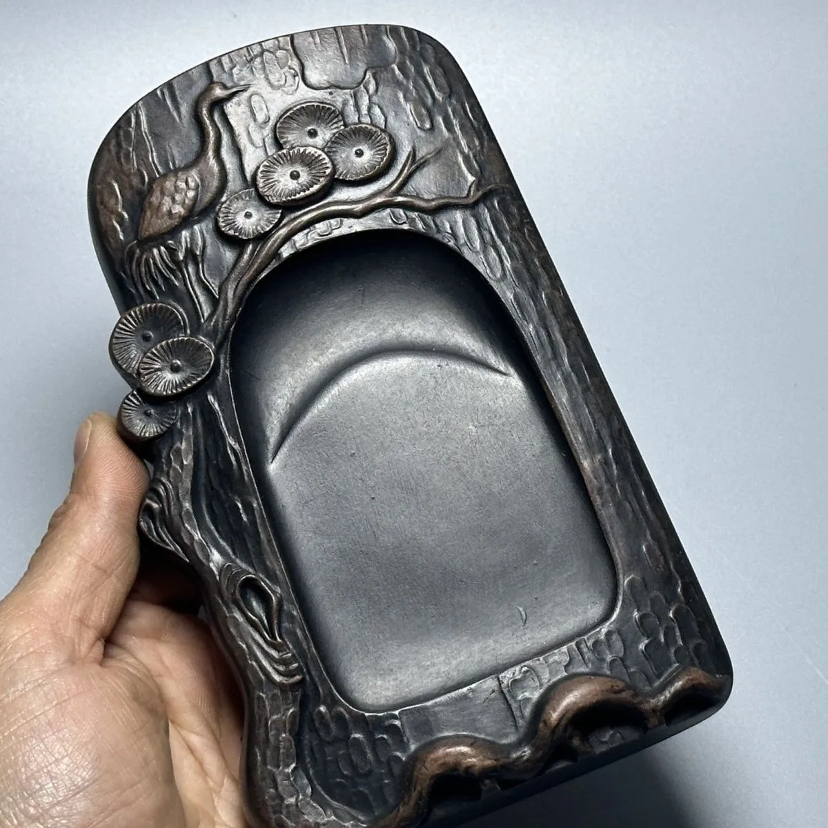 Vintage Inkstone Covered Ink Tray Scholar Stone Carved Flower Bird Design Statue
Vintage Inkstone Covered Ink Tray Scholar Stone Carved Flower Bird Design Statue