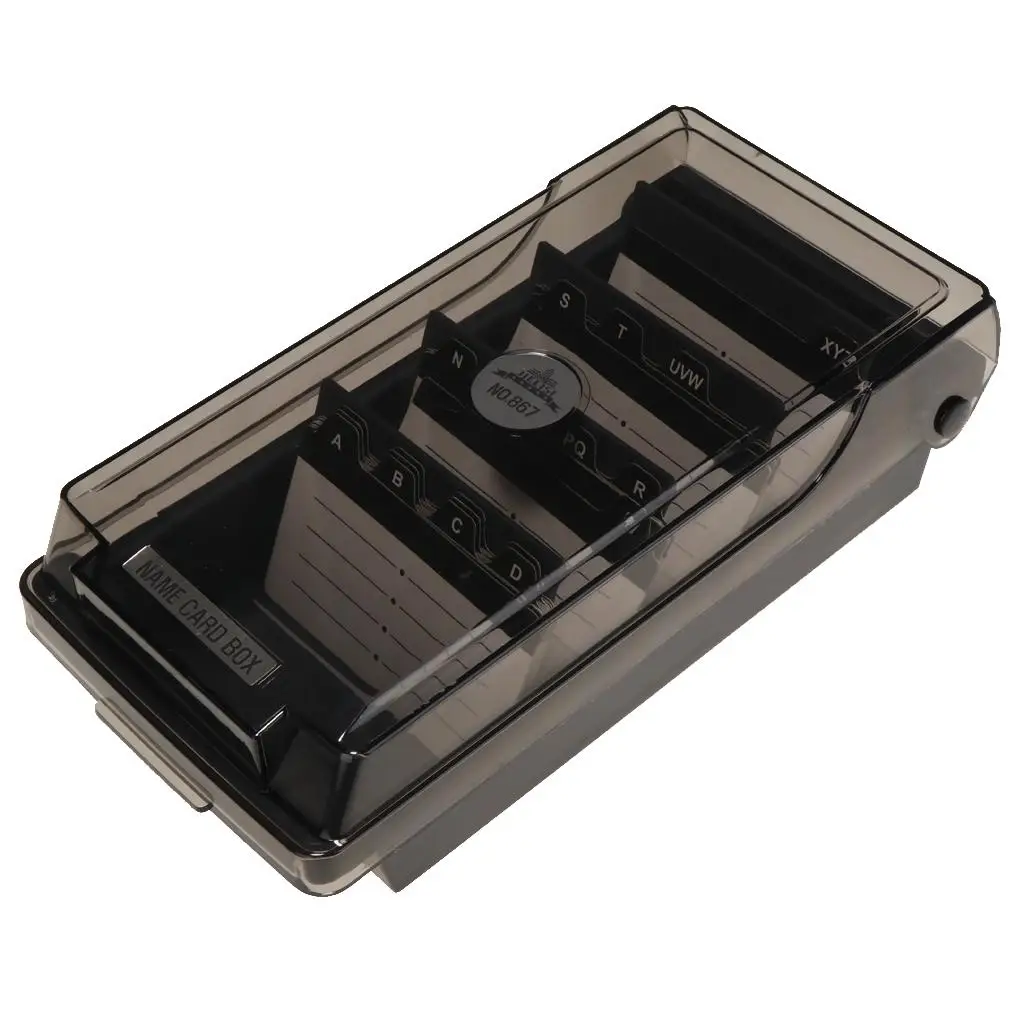File Card Storage Box with Dividers Plastic Organizer Box for Desk Name Card and Accessories
File Card Storage Box with Dividers Plastic Organizer Box for Desk Name Card and Accessories
