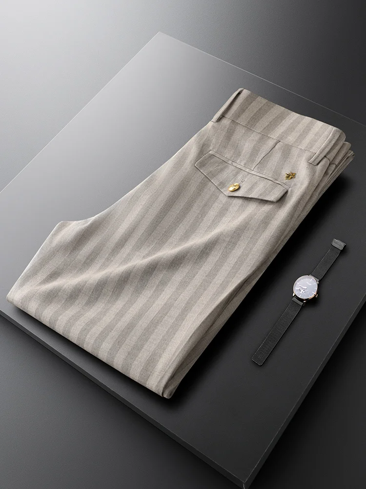 Мужские модные повседневные брюки Slim Fit: прямые, тонкие, эластичные, в полоску, легкие чинос для бизнеса
Мужские модные повседневные брюки Slim Fit: прямые, тонкие, эластичные, в полоску, легкие чинос для бизнеса