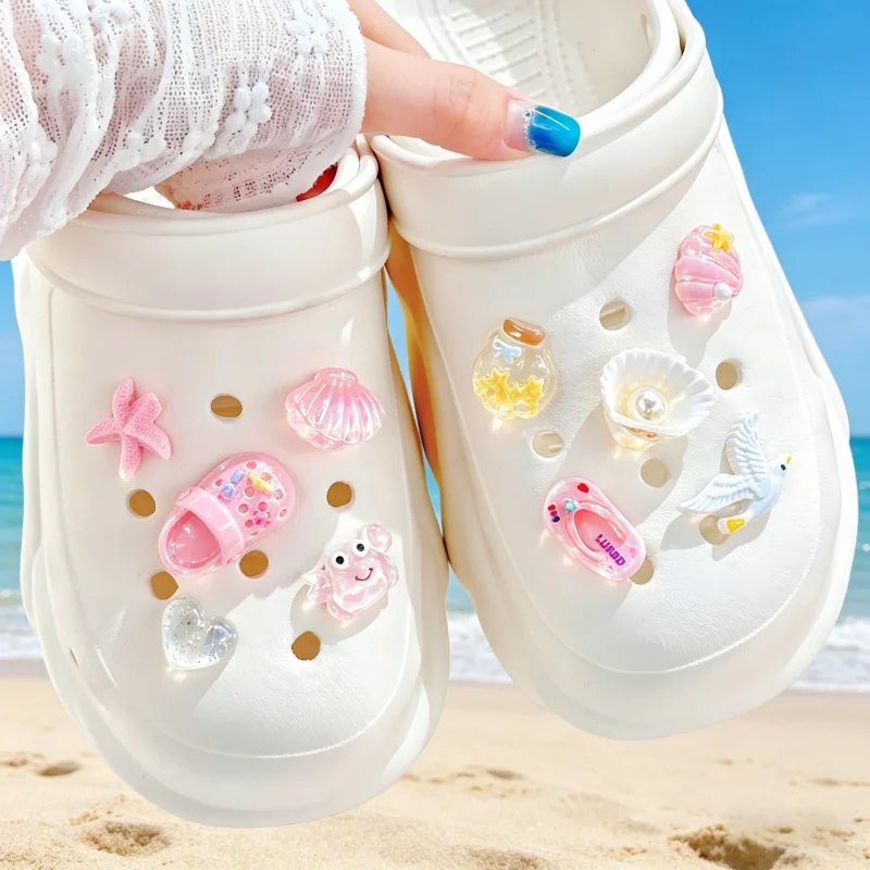 10PCS Kawaii Sea Life Shoes Charms Set Pink Shell Starfish Shoe Decorations for Clogs Sandals Cute Beach DIY Accessories
10PCS Kawaii Sea Life Shoes Charms Set Pink Shell Starfish Shoe Decorations for Clogs Sandals Cute Beach DIY Accessories 