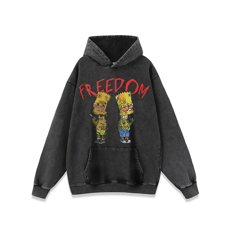 Street fashion brand parody cartoon direct print hoodie men and women vibe loose and lazy pure cotton fashion trend
Street fashion brand parody cartoon direct print hoodie men and women vibe loose and lazy pure cotton fashion trend