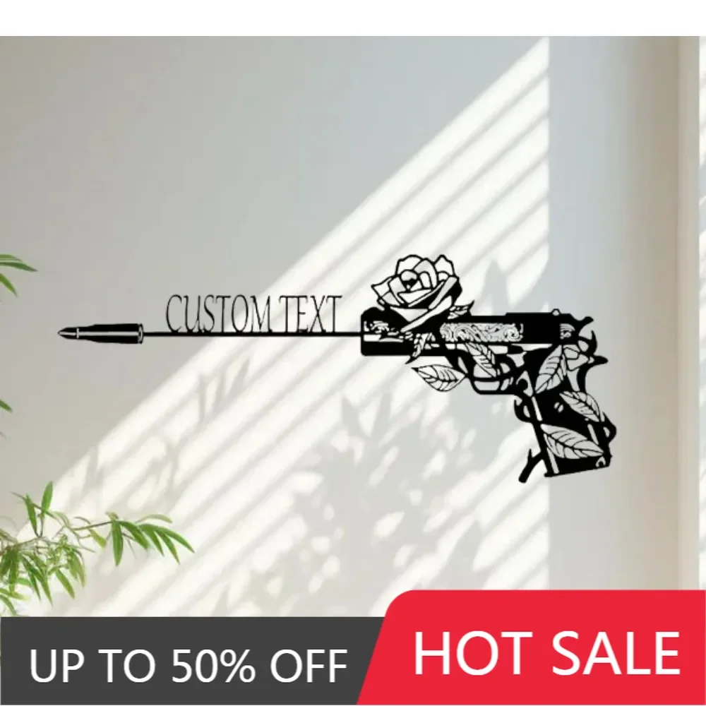 Magnificently Unique 1pc Customizable Rose Pistol Metal Sign - Versatile Decor for Home Door, Living Room, Patio, Christmas Gift
Magnificently Unique 1pc Customizable Rose Pistol Metal Sign - Versatile Decor for Home Door, Living Room, Patio, Christmas Gift