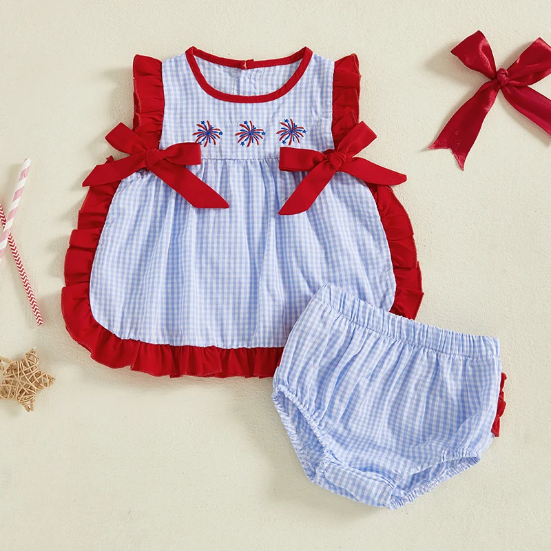2025-03-14 Lioraitiin 4th of July Baby Girl Outfits Embroidered Plaid Sleeveless Tank Tops Elastic Waist Shorts 2Pcs Clothes Set
2025-03-14 Lioraitiin 4th of July Baby Girl Outfits Embroidered Plaid Sleeveless Tank Tops Elastic Waist Shorts 2Pcs Clothes Set