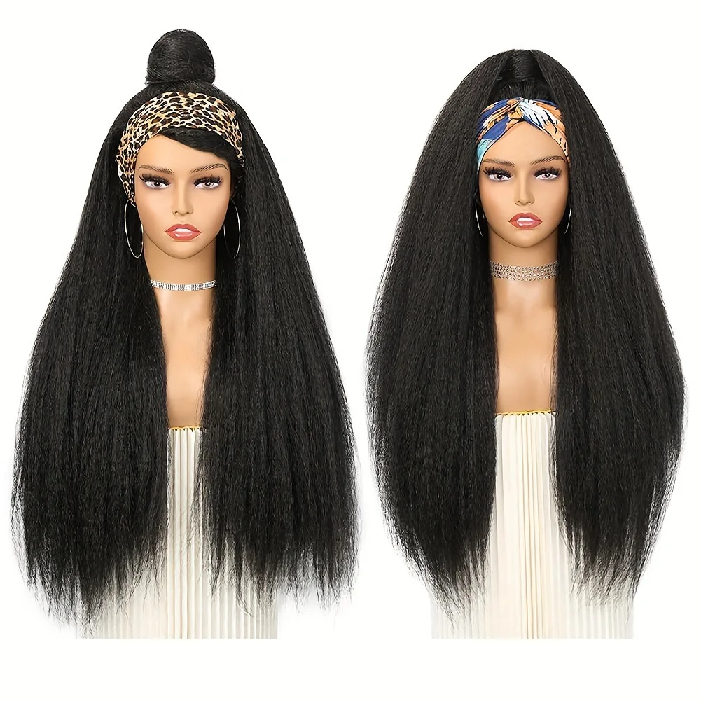 Synthetic Yaki Long Straight Headband Wig for Women Heat Resistant Fiber Ice Silk Headband Wigs Cosplay Anime Party Costume
Synthetic Yaki Long Straight Headband Wig for Women Heat Resistant Fiber Ice Silk Headband Wigs Cosplay Anime Party Costume