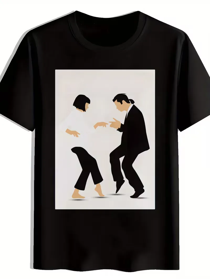 Men'S Black 'Pulp Fiction' Graphic T-Shirt - Casual Crew Neck, Short Sleeve, Pol
Men'S Black 'Pulp Fiction' Graphic T-Shirt - Casual Crew Neck, Short Sleeve, Pol