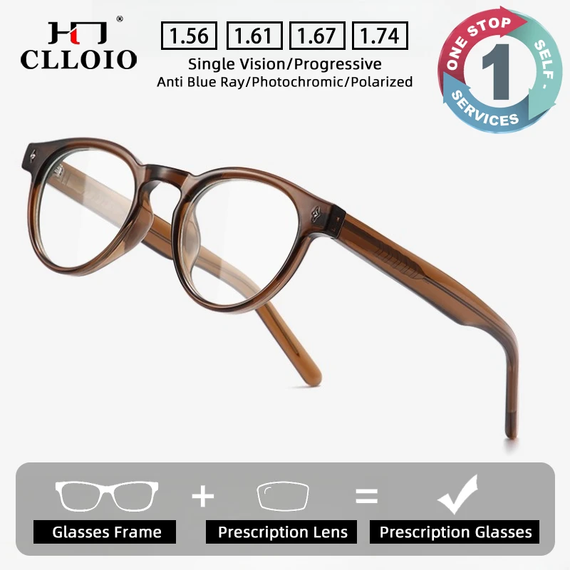 CLLOIO Vintage Minimalist Small Frame Prescription Glasses Anti Blue Light Myopia Glasses TR90 Round Progressive Reading Eyewear
CLLOIO Vintage Minimalist Small Frame Prescription Glasses Anti Blue Light Myopia Glasses TR90 Round Progressive Reading Eyewear