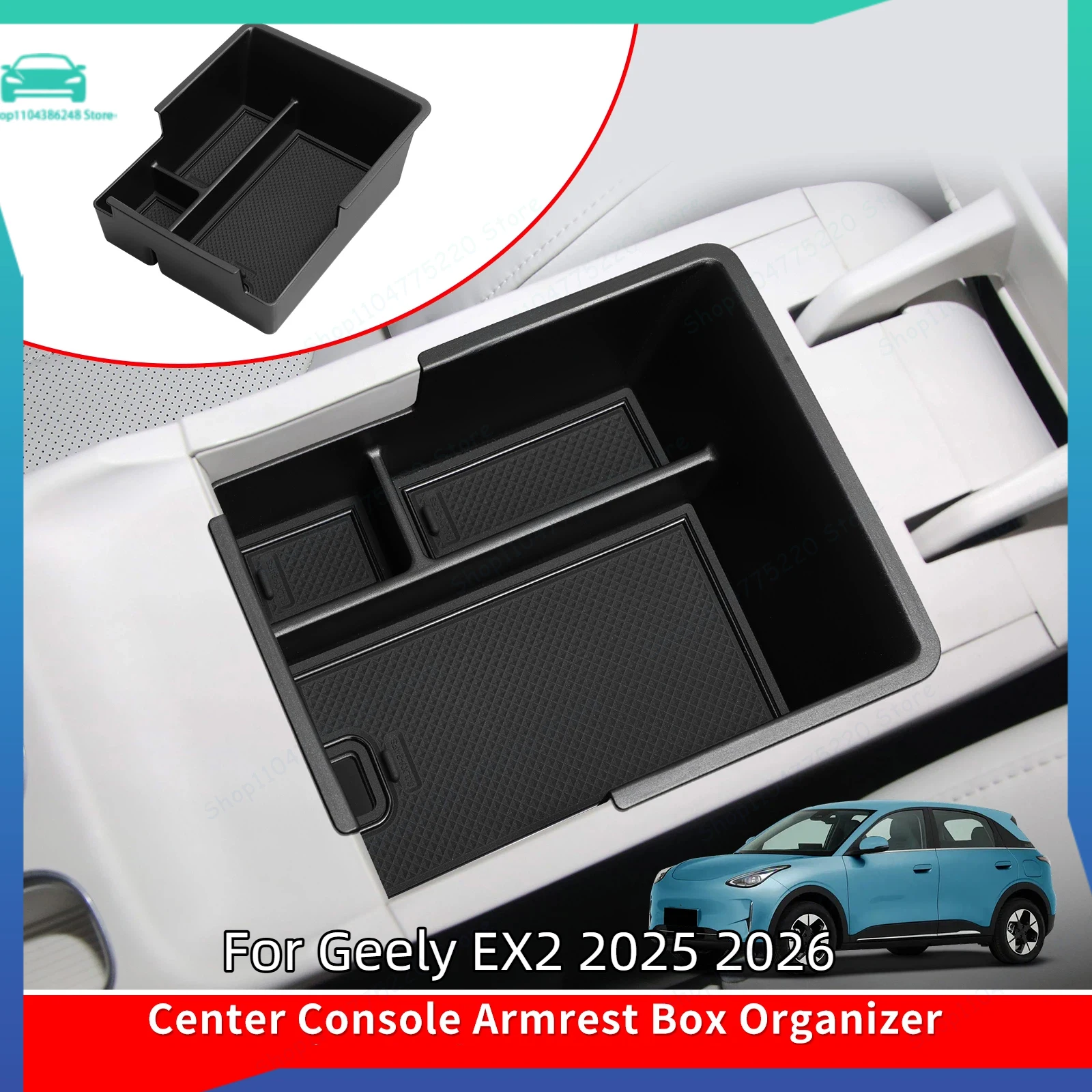 For Geely EX2 2025 2026 Center Console Armrest Storage Box Tray Car Interior Accessories Organizer Tidying ABS Black
For Geely EX2 2025 2026 Center Console Armrest Storage Box Tray Car Interior Accessories Organizer Tidying ABS Black