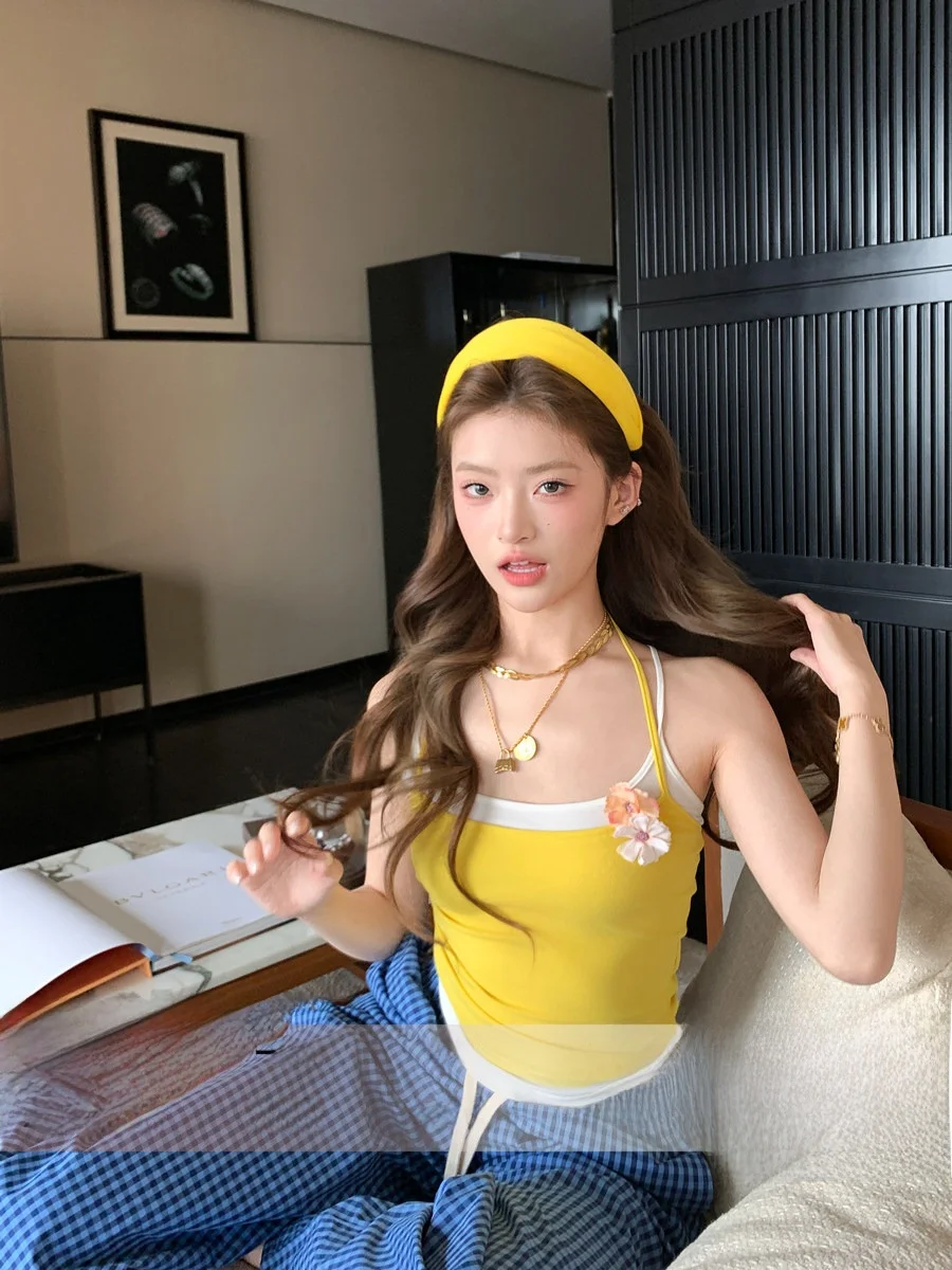 Sweet And Spicy Girl Color Blo ter Top Women's Summer Dopane Outfit ort Sve Breathable Cotton Blend Vest
Sweet And Spicy Girl Color Blo ter Top Women's Summer Dopane Outfit ort Sve Breathable Cotton Blend Vest