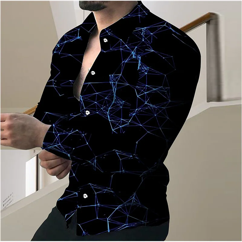 2023 Men's Shirt Three-Dimensional Line 3D Printing Shirt Casual Daily Long Sleeve Button Lapel Clothing Fashion Design Simple
2023 Men's Shirt Three-Dimensional Line 3D Printing Shirt Casual Daily Long Sleeve Button Lapel Clothing Fashion Design Simple