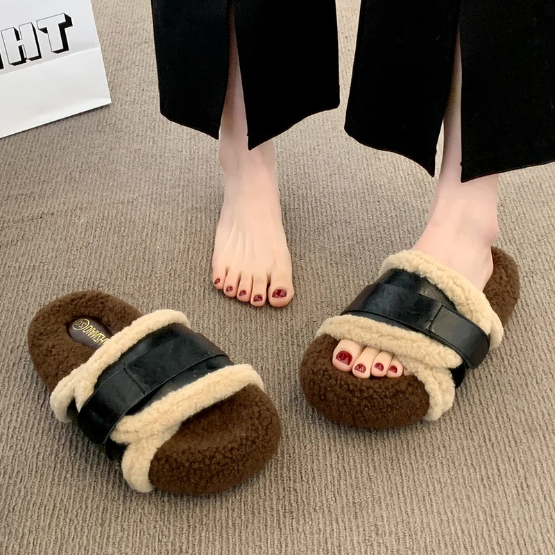 Shearling Platform Slides 2025 Autumn Winter Women's Plush Lined Slippers Outdoor Indoor Clogs Backless House Shoes
Shearling Platform Slides 2025 Autumn Winter Women's Plush Lined Slippers Outdoor Indoor Clogs Backless House Shoes
