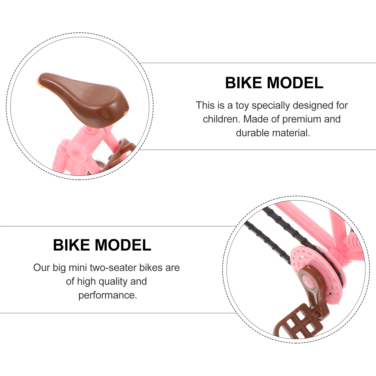 3pcs Two-seater Bicycle Miniature Durable Toy Kids Playthings Abs Bike Model Children Educational Gift Practical Adornment
3pcs Two-seater Bicycle Miniature Durable Toy Kids Playthings Abs Bike Model Children Educational Gift Practical Adornment