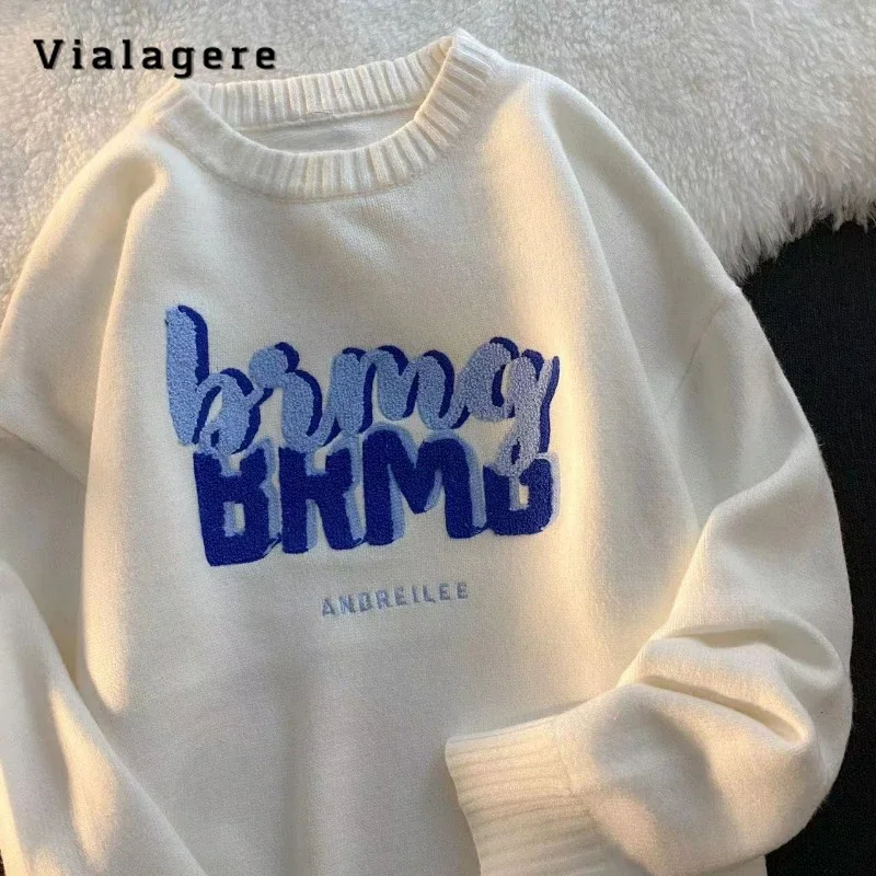 2024 Summer Autumn Casual Y2K Knitting Long Sleeve Simple Pullovers Korean Fashion Women Letter Print Ladies Sweater Top
2024 Summer Autumn Casual Y2K Knitting Long Sleeve Simple Pullovers Korean Fashion Women Letter Print Ladies Sweater Top
