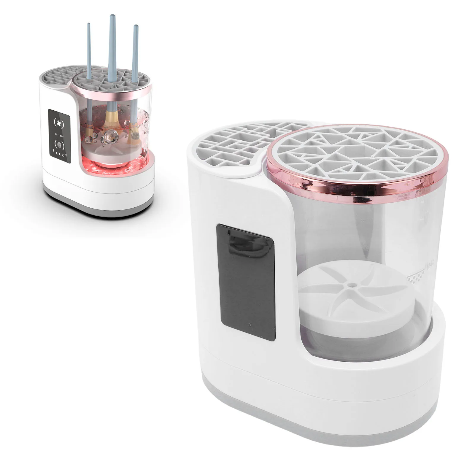 Electric Makeup Brush Cleaner Machine 850 RPM Cosmetic Brush Cleaner Dryer Machine Automatic 2H 5H Drying Timer
Electric Makeup Brush Cleaner Machine 850 RPM Cosmetic Brush Cleaner Dryer Machine Automatic 2H 5H Drying Timer