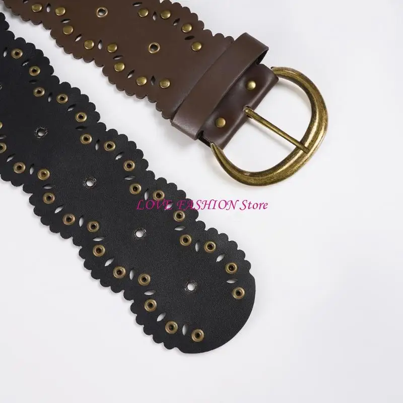7.5cm Width Retro Waist Belt Waistband Rivets Detailing for Various Outfits Y166
7.5cm Width Retro Waist Belt Waistband Rivets Detailing for Various Outfits Y166