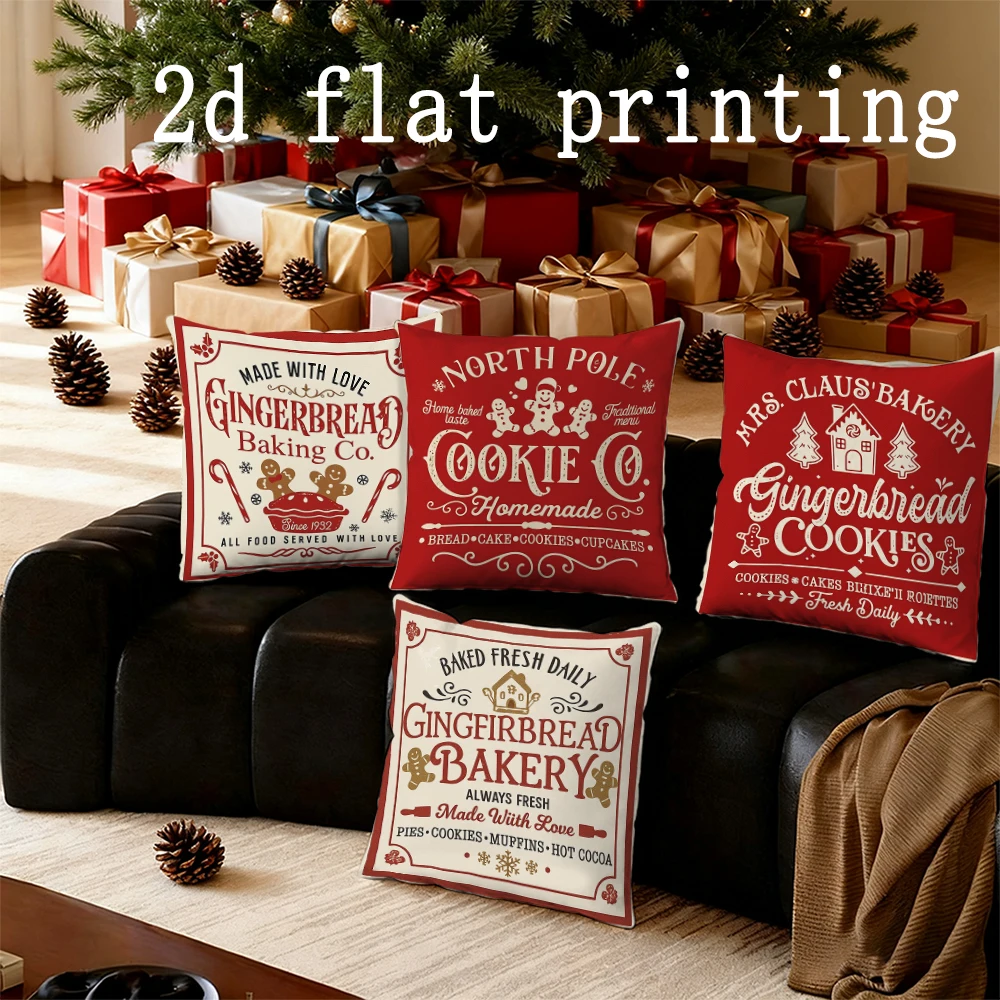 Home Decor Christmas Gingerbread Cookie Themed Pattern Cushion Cover Suitable for Sofa Bedroom Car Pillow Cover
Home Decor Christmas Gingerbread Cookie Themed Pattern Cushion Cover Suitable for Sofa Bedroom Car Pillow Cover