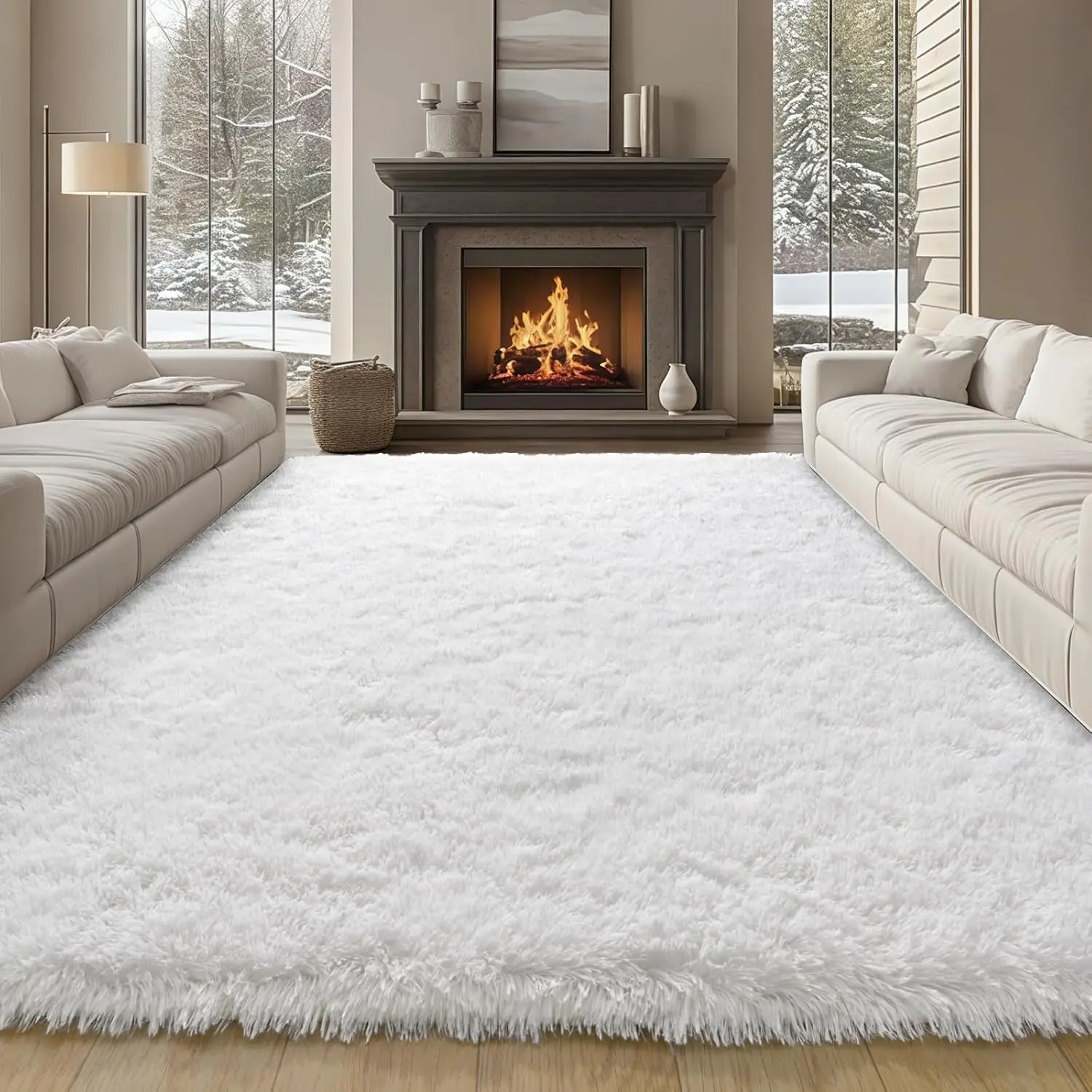 8x10 Large Area Rug for Living Room, White Fluffy Shag Carpet for Bedroom, Soft Faux Fur Rug, Non Slip
8x10 Large Area Rug for Living Room, White Fluffy Shag Carpet for Bedroom, Soft Faux Fur Rug, Non Slip