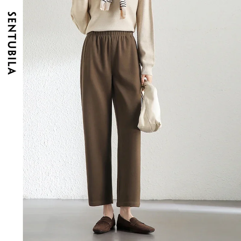SENTUBILA Straight Thick Ankle-length Pants for Women 2024 Winter High Waist Elastic Waist Solid Pockets Trouser 144K56340
SENTUBILA Straight Thick Ankle-length Pants for Women 2024 Winter High Waist Elastic Waist Solid Pockets Trouser 144K56340