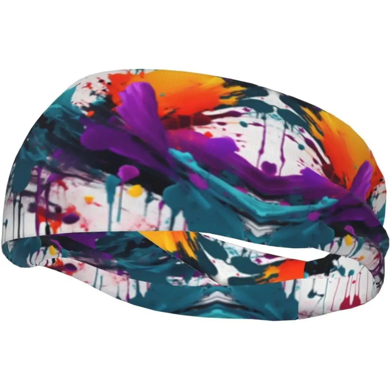 Paint Splatter Print Unisex Athletic Headbands Sweat-Wicking Stretchy Sports Hairband for Running Basketball
Paint Splatter Print Unisex Athletic Headbands Sweat-Wicking Stretchy Sports Hairband for Running Basketball