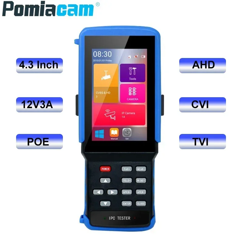 Тестер видеонаблюдения IPC, монитор IPC9310SN с кабельным трекером, POE, 48 В, DC12V3A, выход с питанием, вход HDMI, сенсорный экран 
Тестер видеонаблюдения IPC, монитор IPC9310SN с кабельным трекером, POE, 48 В, DC12V3A, выход с питанием, вход HDMI, сенсорный экран