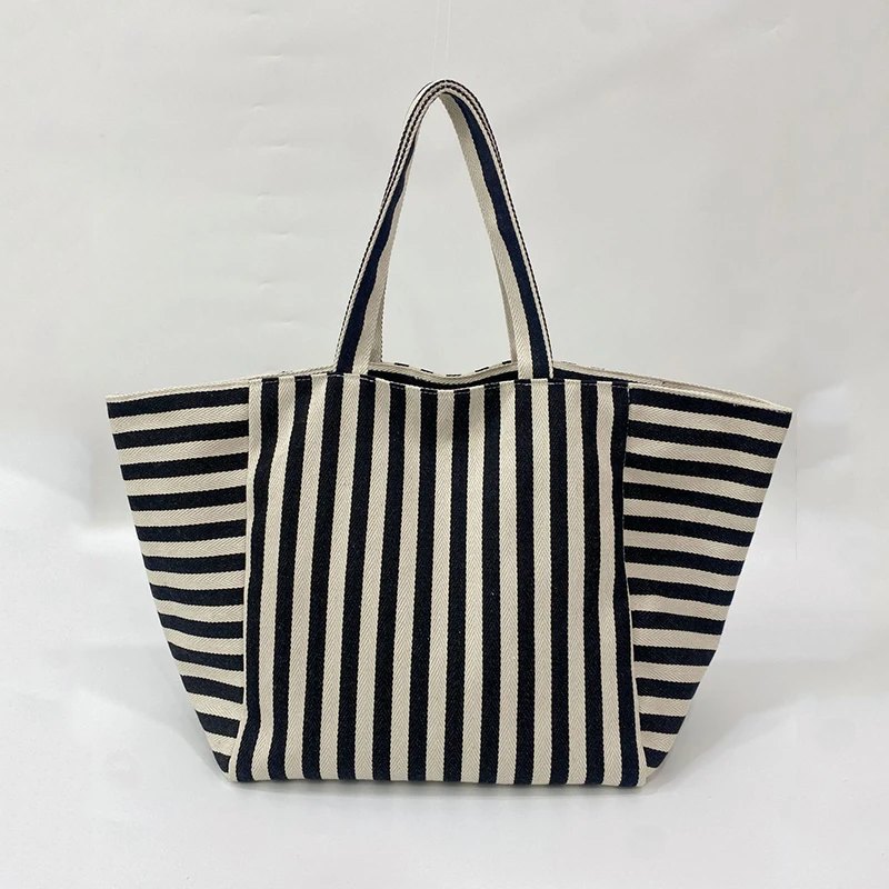 Женская портативная сумка на плечо, тонкая холщовая сумка в полоску, дизайн, большая вместительная сумка для покупок, милый тканевый пакет книг
Женская портативная сумка на плечо, тонкая холщовая сумка в полоску, дизайн, большая вместительная сумка для покупок, милый тканевый пакет книг