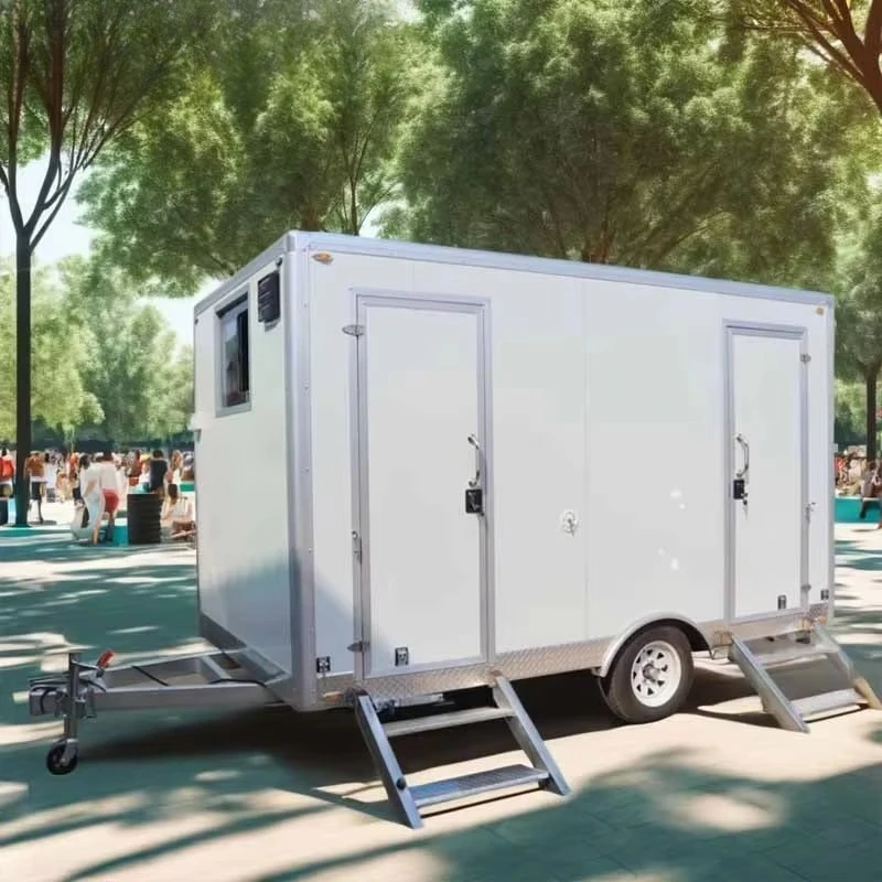 Outdoor Mobile Bathroom Camping Toilet Trailer Toilette Portable Restroom Toilet and Shower Room
Outdoor Mobile Bathroom Camping Toilet Trailer Toilette Portable Restroom Toilet and Shower Room