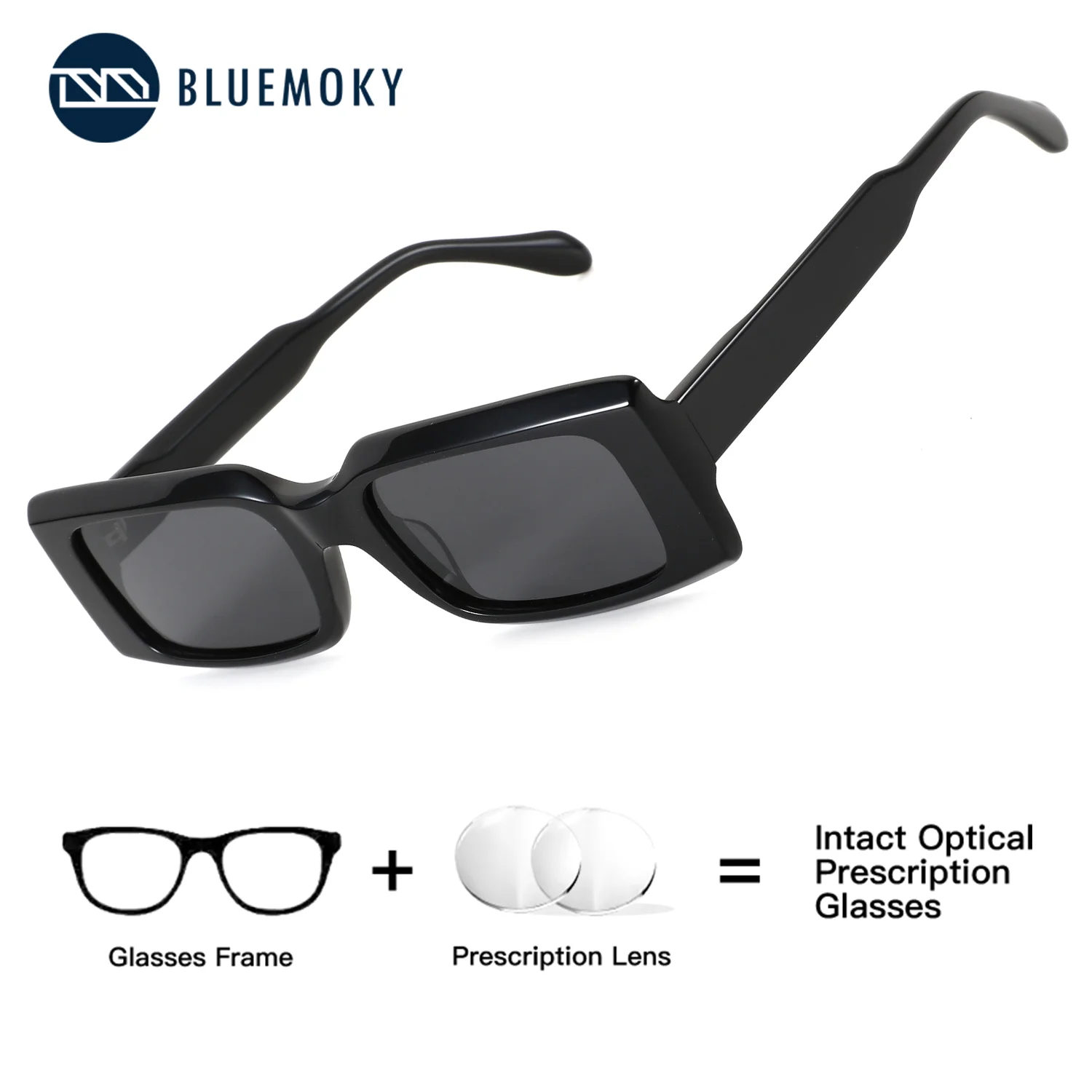 BLUEMOKY Handmade Acetate Rectangle Polarized Prescription Sunglasses Men UV400 Protection Optical Lenses with Recipe Man
BLUEMOKY Handmade Acetate Rectangle Polarized Prescription Sunglasses Men UV400 Protection Optical Lenses with Recipe Man