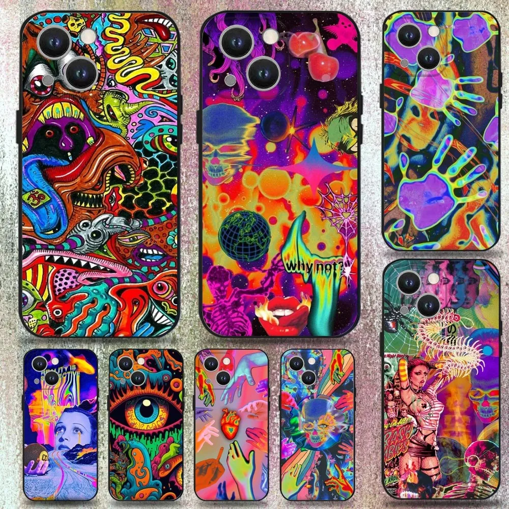 Psychedelic Trippy Art Phone Case For iPhone 16,15,14,13,12,11 Plus,Pro Max,XS,X,XR,SE,Mini,8,7,Soft Silicone Black Cover
Psychedelic Trippy Art Phone Case For iPhone 16,15,14,13,12,11 Plus,Pro Max,XS,X,XR,SE,Mini,8,7,Soft Silicone Black Cover
