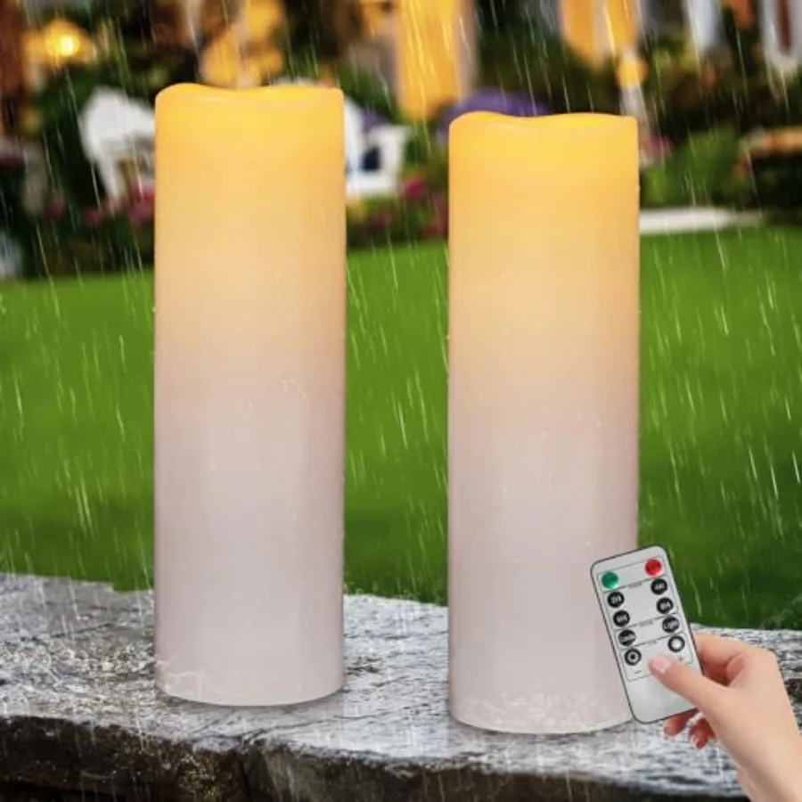 14" x 4" Large Outdoor Candles with Remote: Battery Operated LED Flameless Candles with Timer - Realistic Fake Waterproof Flick
14" x 4" Large Outdoor Candles with Remote: Battery Operated LED Flameless Candles with Timer - Realistic Fake Waterproof Flick