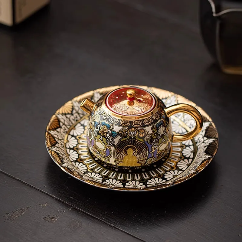 High-End Retro Cerc Tea Pot Set with Gold And Silver Mist from Dunhuang Tang Dynas Card Single Person Tea Set Small Kit
High-End Retro Cerc Tea Pot Set with Gold And Silver Mist from Dunhuang Tang Dynas Card Single Person Tea Set Small Kit