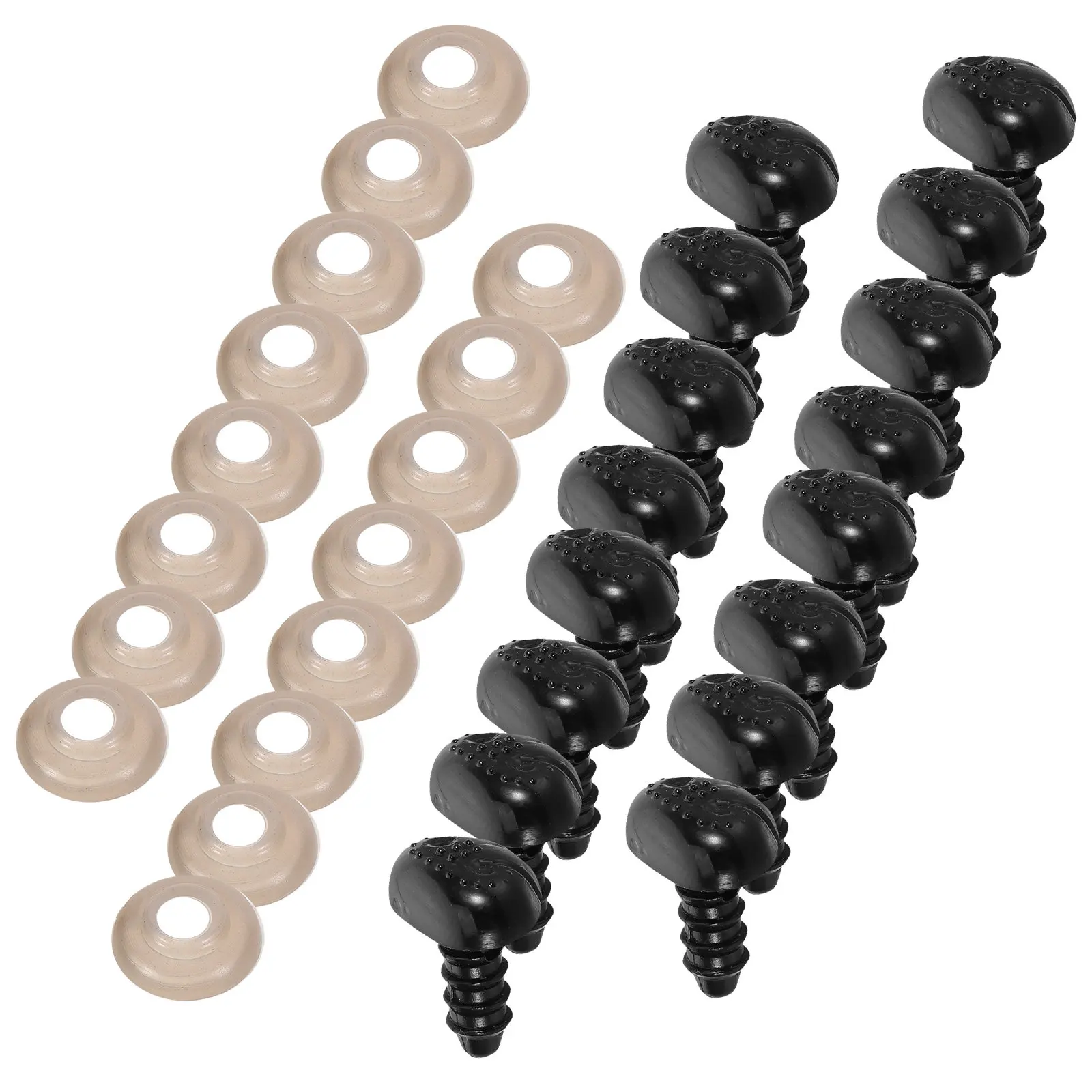 100Sets Black Plastic Safety Noses DIY Craft Supplies for Crochet Amigurumi Bears Dog Stuffed Animals Nose Accessories
100Sets Black Plastic Safety Noses DIY Craft Supplies for Crochet Amigurumi Bears Dog Stuffed Animals Nose Accessories