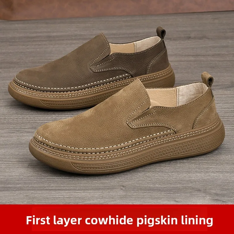High Quality Cowhide Men Shoes 2026 New Soft Leather Retro Soft Soled Leather Shoes Anti Slip Fashion Shoes Men Leather Original
High Quality Cowhide Men Shoes 2026 New Soft Leather Retro Soft Soled Leather Shoes Anti Slip Fashion Shoes Men Leather Original