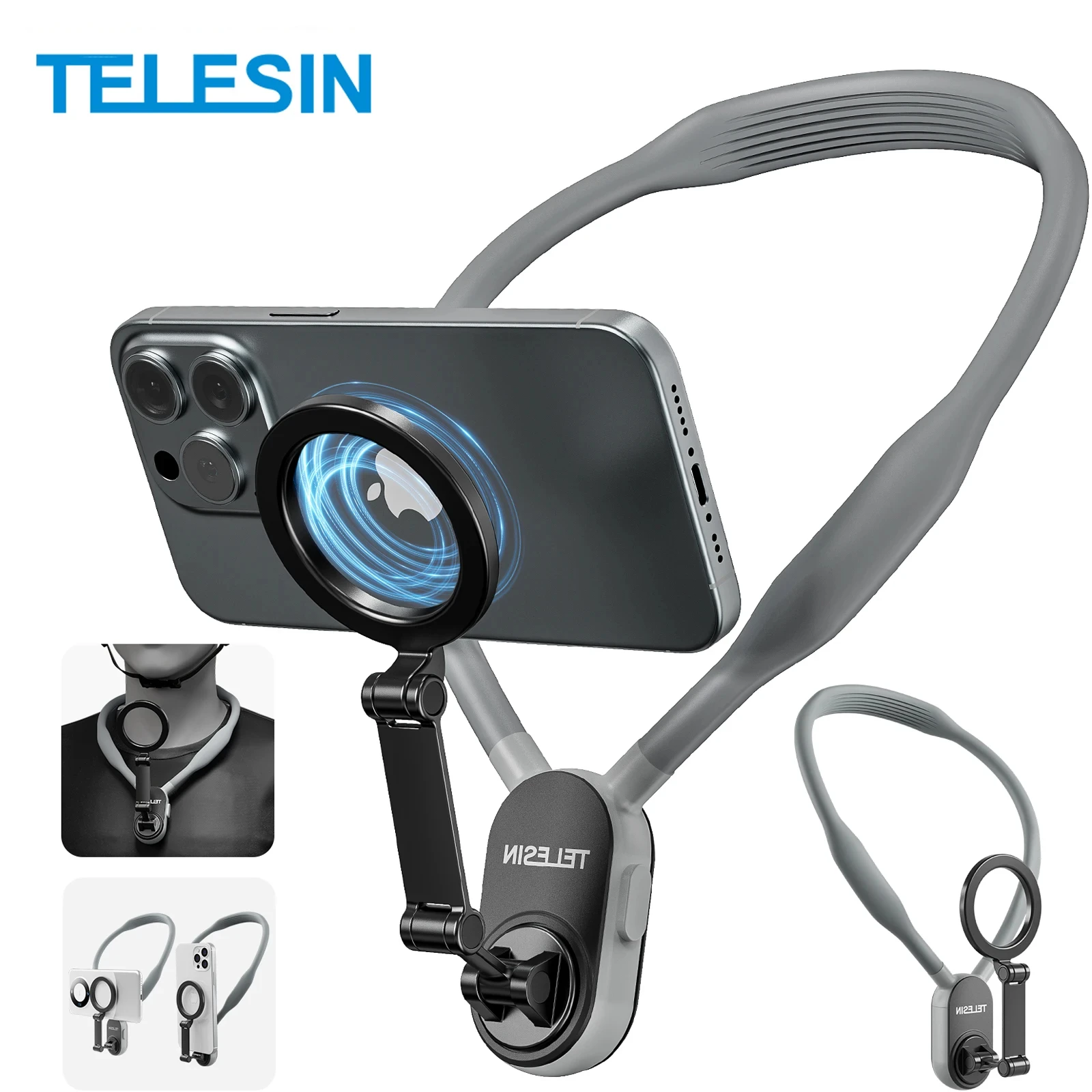 TELESIN Silicone Magnetic Neck Mount Quick Release Hold for Iphone 15 14 13 12 11 10 SAMSUNG HUAWEI XIAOMI Phone Accessories
TELESIN Silicone Magnetic Neck Mount Quick Release Hold for Iphone 15 14 13 12 11 10 SAMSUNG HUAWEI XIAOMI Phone Accessories