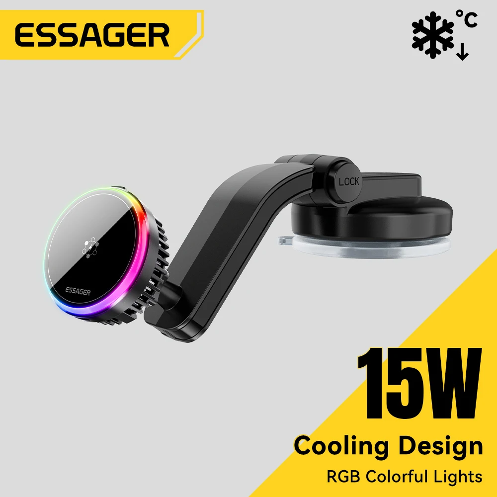 Essager Cooling Magnetic Car Wireless Charger 15W Fast Charging Station For Magsafe iPhone 16 Huawei 360° Roation Phone Holder
Essager Cooling Magnetic Car Wireless Charger 15W Fast Charging Station For Magsafe iPhone 16 Huawei 360° Roation Phone Holder