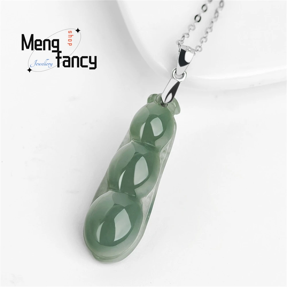 Natural Myanmar A Goods Jade Oil Green Beans Pendant 925 Silver Inlaid Necklace Jade Pendant Women Pendant Fine Jewelry
Natural Myanmar A Goods Jade Oil Green Beans Pendant 925 Silver Inlaid Necklace Jade Pendant Women Pendant Fine Jewelry