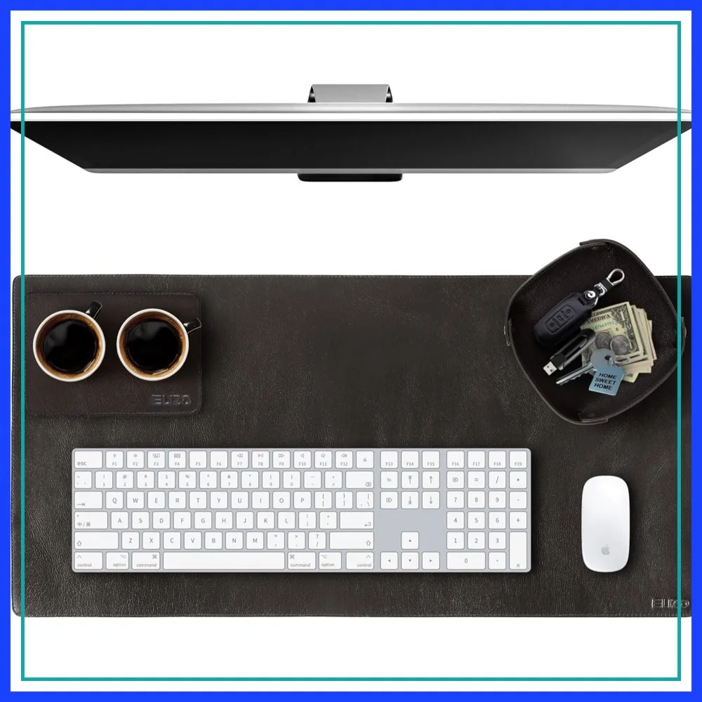 Leather Desk Pad, 3mm Thick Double Layer, 31x15.6in, Large Computer Mat for Keyboard Mouse, Office Accessories - Carbon
Leather Desk Pad, 3mm Thick Double Layer, 31x15.6in, Large Computer Mat for Keyboard Mouse, Office Accessories - Carbon