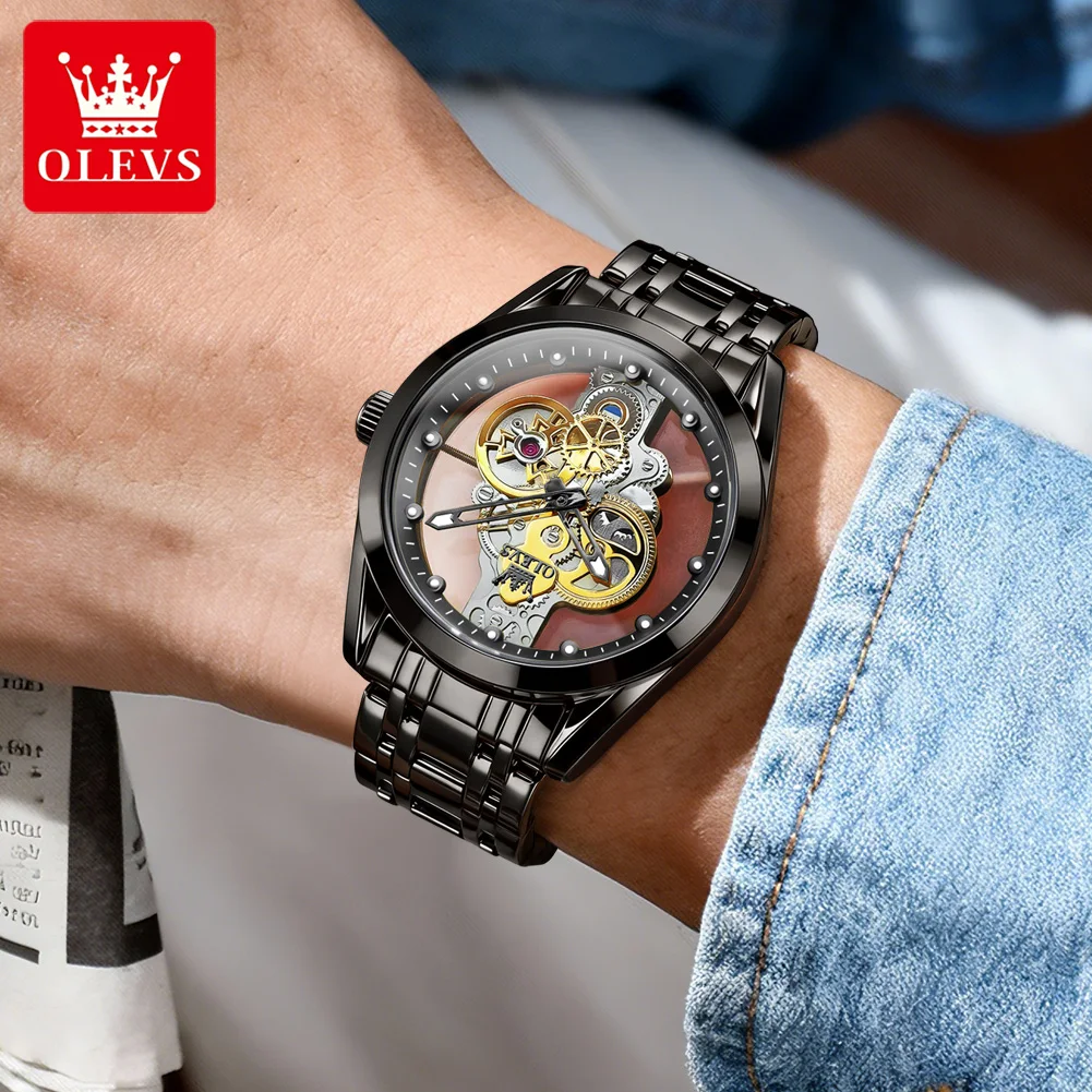 OLEVS 3725 Brand original authentic watches for man luxury Steel band full hollow fake mechanical quartz men's watch
OLEVS 3725 Brand original authentic watches for man luxury Steel band full hollow fake mechanical quartz men's watch