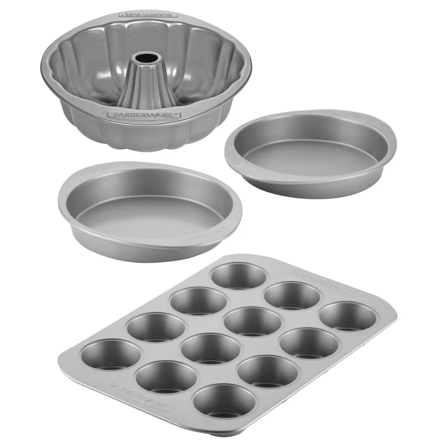 Versatile Nonstick Bakeware Set for Effortless Baking and Easy Cleanup - Includes 4 Essential Pieces for Cakes Muffins and Roas
Versatile Nonstick Bakeware Set for Effortless Baking and Easy Cleanup - Includes 4 Essential Pieces for Cakes Muffins and Roas